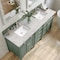 James Martin Vanities Brittany 72in Double Vanity, Smokey Celadon w/ 3 CM Eternal Jasmine Pearl Top 650-V72-SC-3EJP - alternate 2